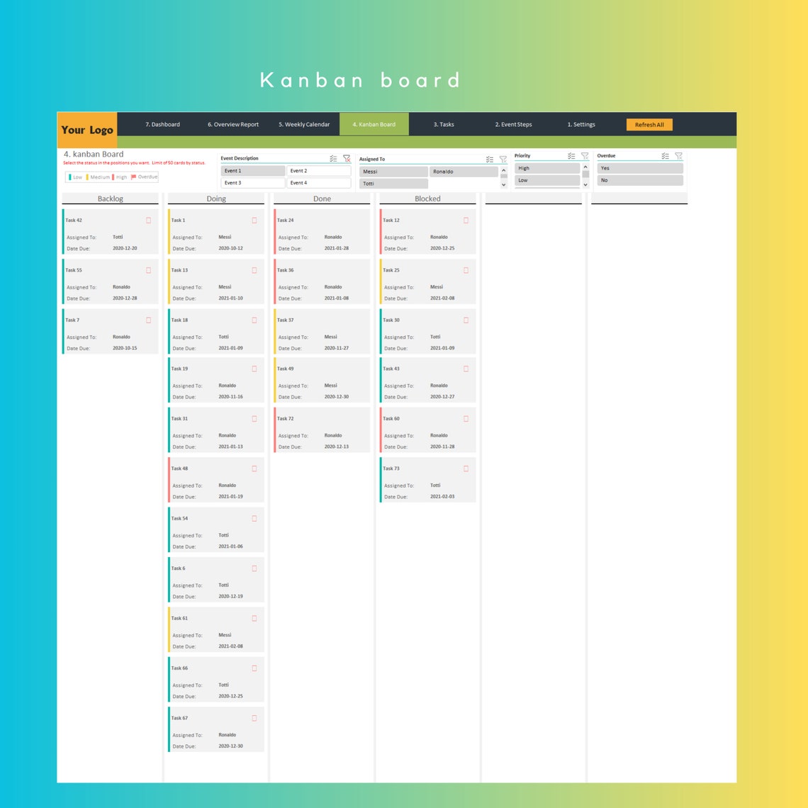 Event Planning Excel Template - Organize Your Next Event With Ease - Etsy