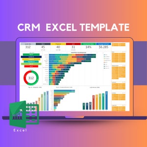 CRM Excel Template I Cilent Tracker Spreadsheet I Customer Relationship Management I Customer Database I Lead Track I Cilent List