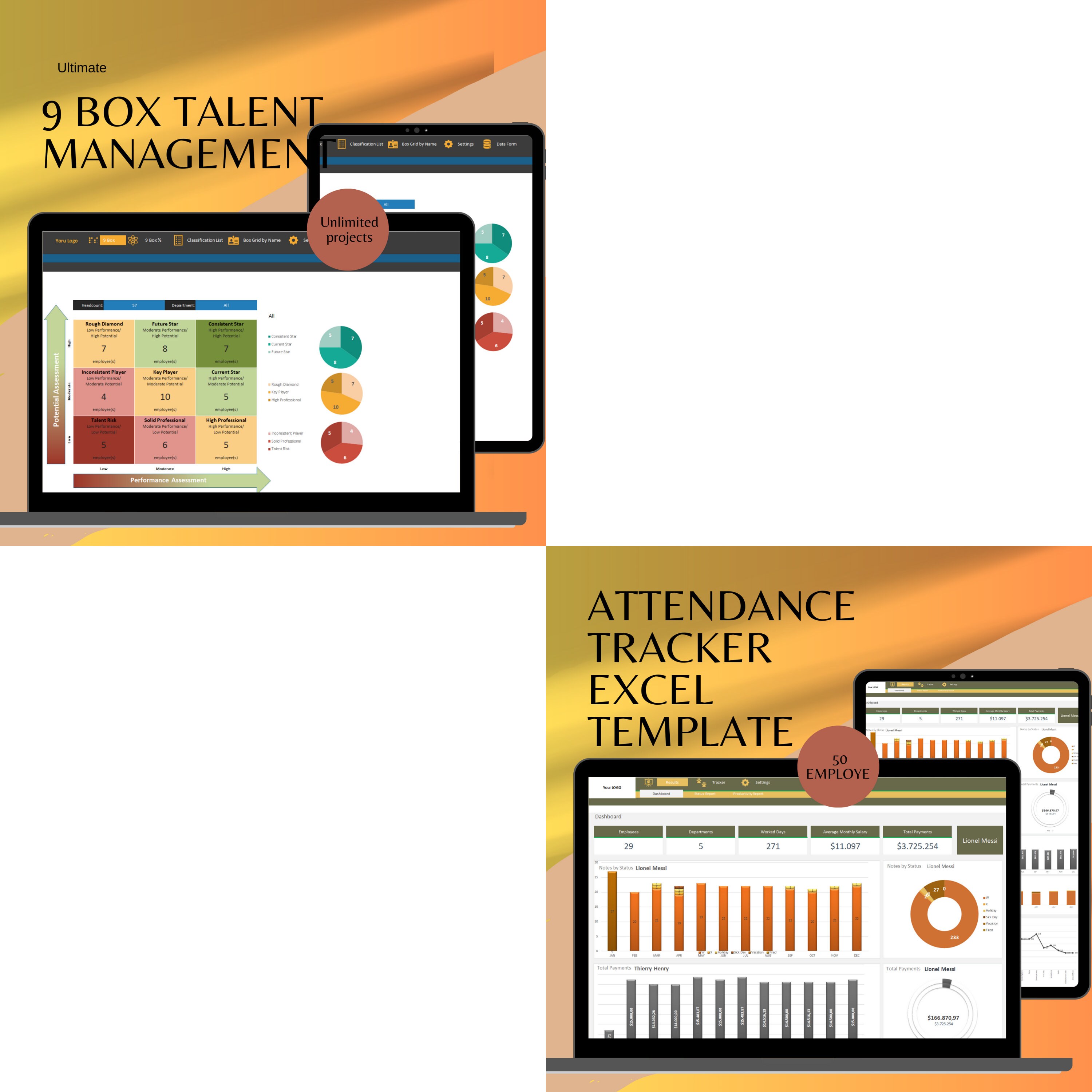Ultimate HR Management Excel Template Bundle for Human Resource ...