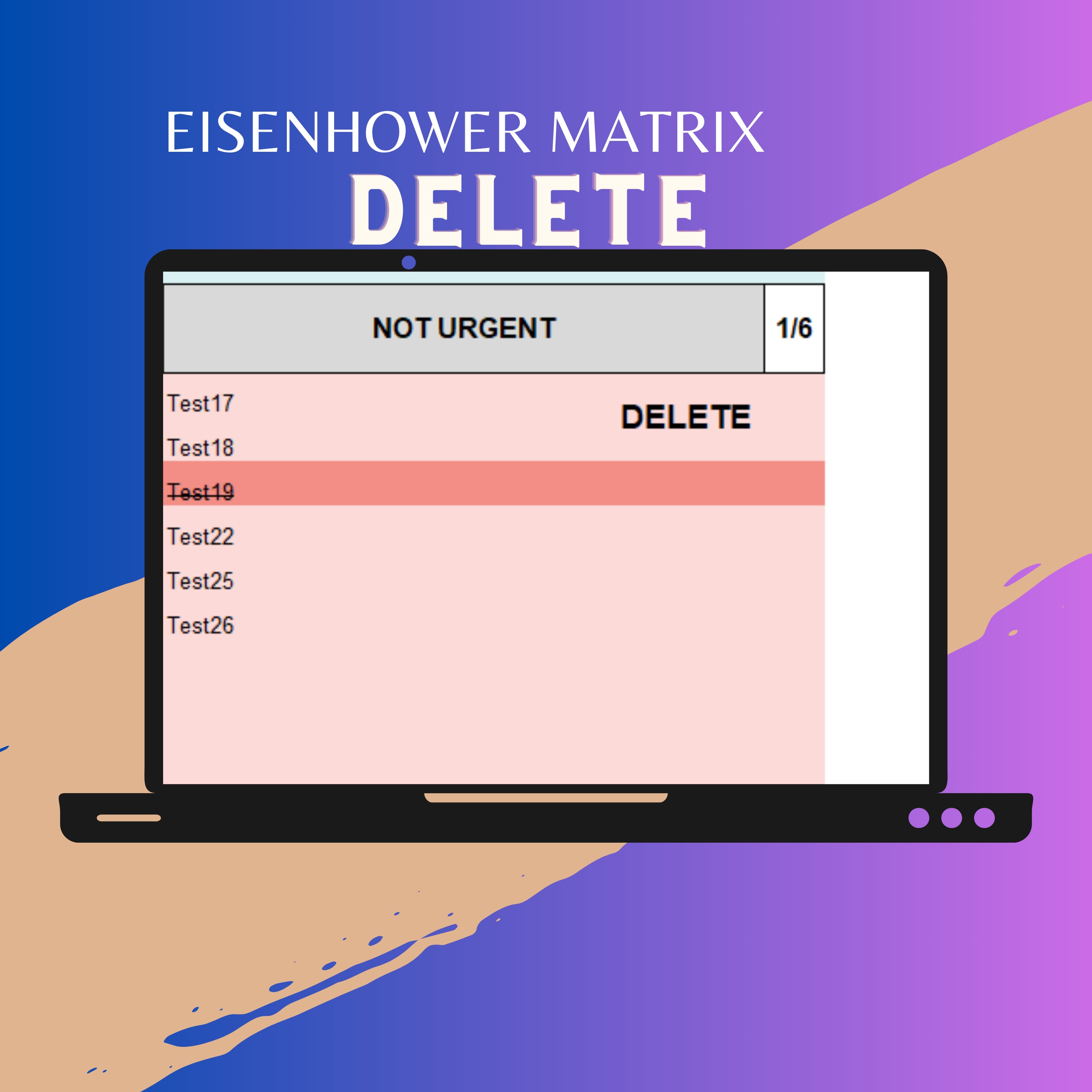 Eisenhower Matrix, Eisenhower Matrix Excel Template, Eisenhower Matrix ...