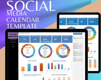 Social Media Calendar Template: Excel Content Organizer
