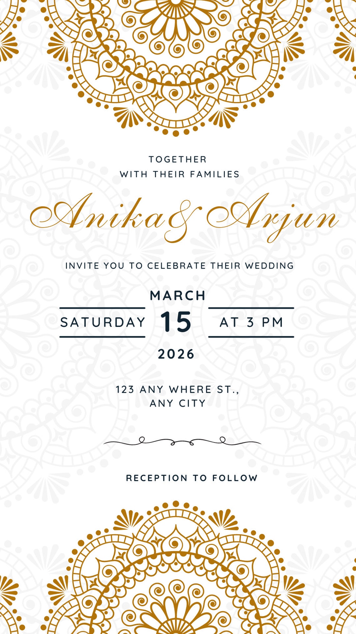 Hindu Wedding Invitation Lyla Printable Templates Instant Download DIY ...