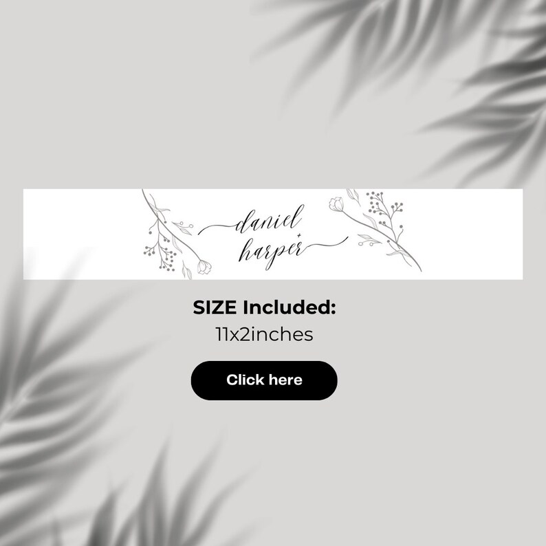 Belly Band for Wedding Simple Minimalist Template Belly Band Envelope