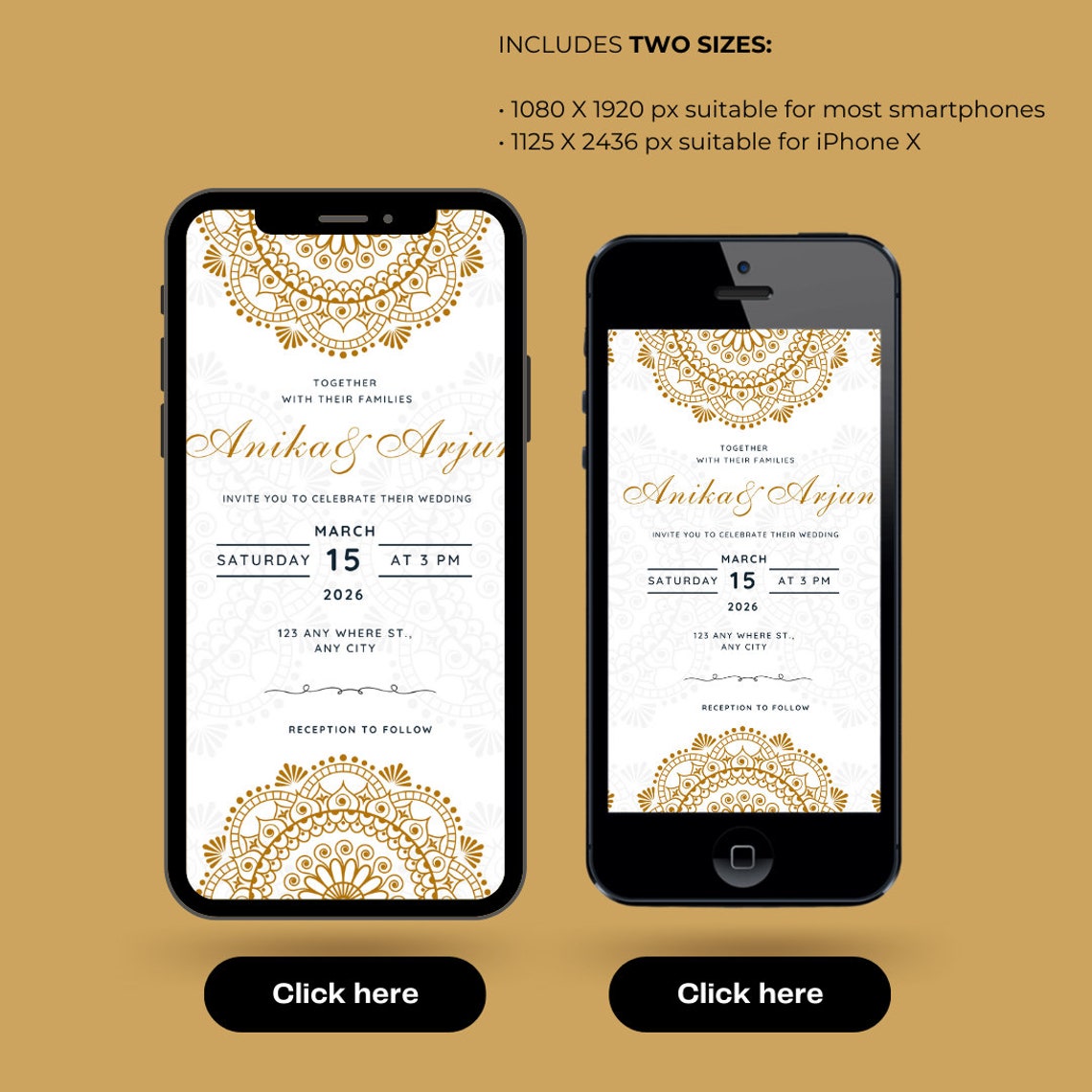 Hindu Wedding Invitation Lyla Printable Templates Instant Download DIY ...