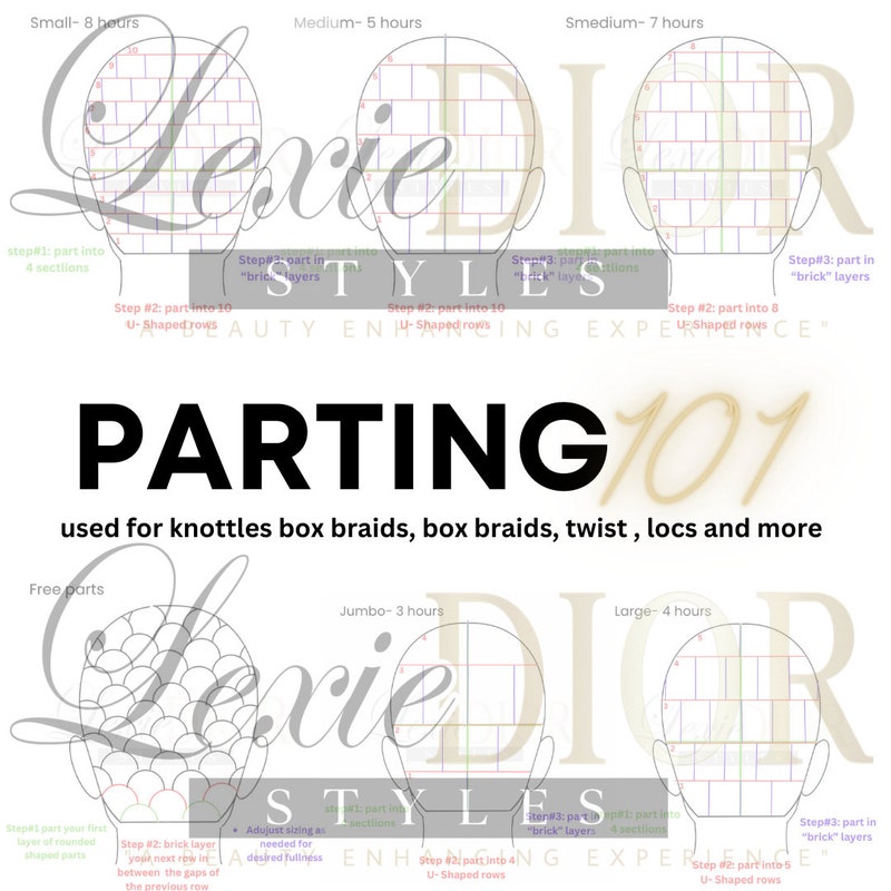 Braid Parting Chart - Etsy