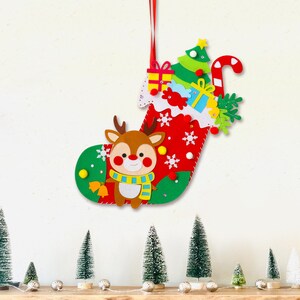 DIY Christmas Stocking Kit 4 Styles Christmas Decor image 3