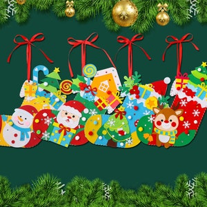 DIY Christmas Stocking Kit 4 Styles Christmas Decor image 7