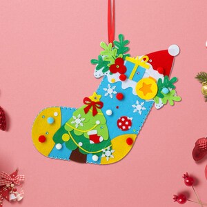 DIY Christmas Stocking Kit 4 Styles Christmas Decor image 5