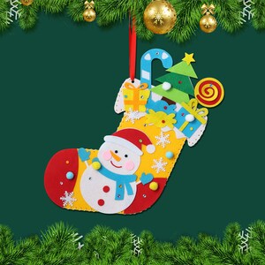 DIY Christmas Stocking Kit 4 Styles Christmas Decor image 4