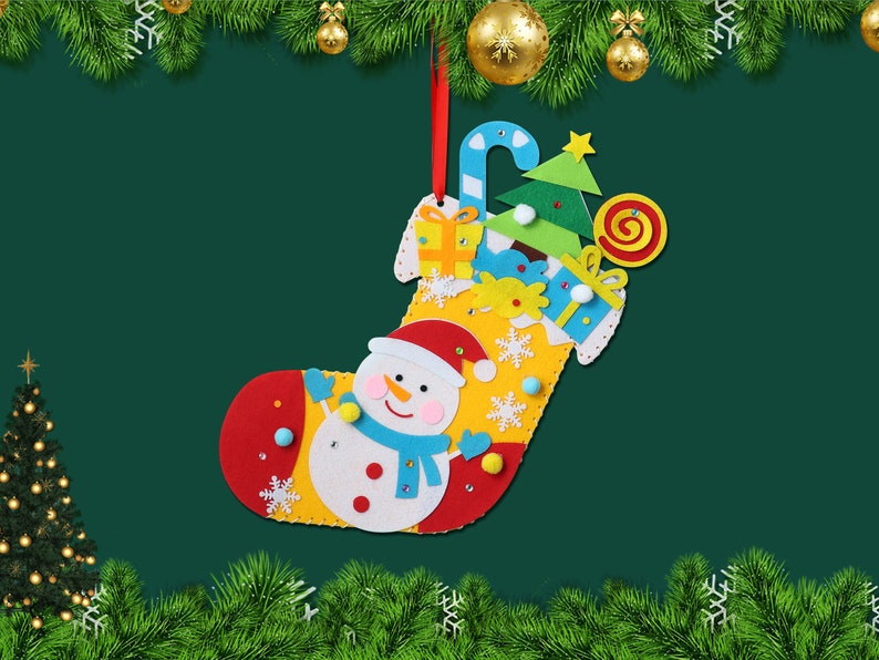DIY Christmas Stocking Kit 4 Styles Christmas Decor image 4