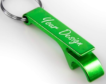 Llavero abrebotellas de aluminio grabado personalizado, regalo para el Día del Padre