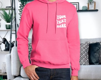 Your Custom Text Here On Back Sweatshirt, Tumblr Hoodie, Aesthetic Hoodie, Custom Text Aesthetic Hoodie, With Words On Back, gift idea