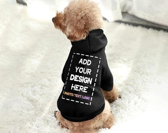 Personalisierter Hunde Hoodie: Wunschfoto, Text, Logo