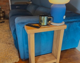 Solid Wood End Table narrow side table rustic end table wooden end table sofa table narrow bedside table