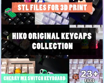 Hiko Original STL Keycaps Collection - 29 STL Files - 3d print - (Update March 2024), Cherry mx, Mechanical keyboard, Artisan keycap