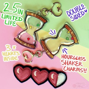 LIFE SERIES SMP - hourglass acrylic shaker charm!