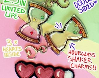 LIFE SERIES SMP - hourglass acrylic shaker charm!