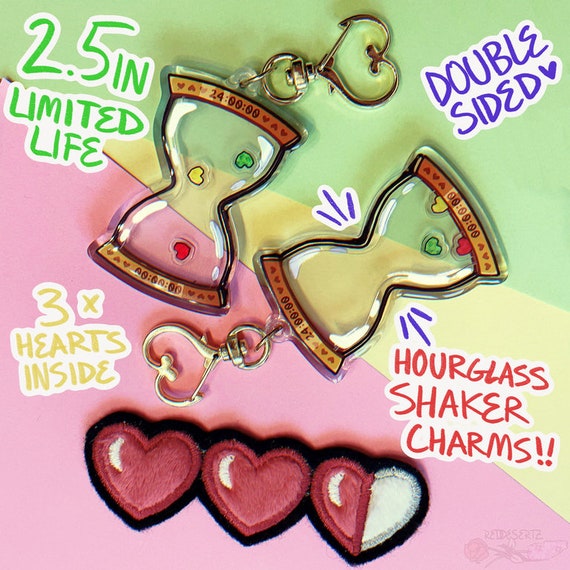 LIFE SERIES SMP - hourglass acrylic shaker charm!