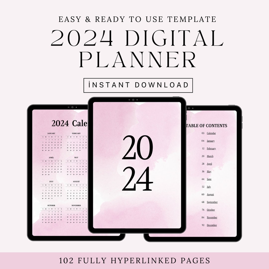 2024 Digital Planner/ 2024 Purple Digital Planner/ 2024 Soft Digital