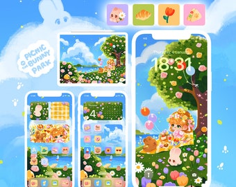 Spring Picnic Phone Theme: App Icons & Widgets for iOS/Android