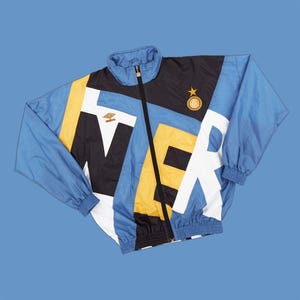 Ultra Rare Inter Milan 1991-1992 Authentic Umbro Jacket Vintage 90s XL | Serie A Football Windbreaker | Retro Soccer Collectible Streetwear