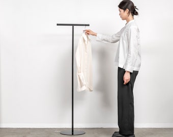 Minimal T-Shaped Clothing Rack - Simple Steel Hanger Rack for HOME, OFFICE, modern clothes rack