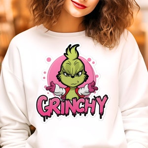 Baby Grinch Christmas Sublimation Design, Cute Grinchy PNG, Christmas shirt Sublimation Design, Retro Christmas png, Merry Christmas png