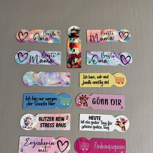 Einkaufswagenlöser Sprüche - beidseitig bedruckt