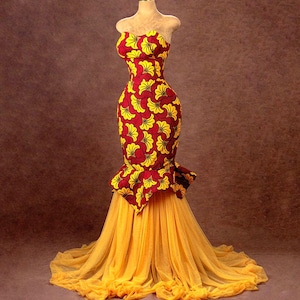 Ankara prom dress, Ankara fashion, African wears, women clothing, women fashion, Event dress, Native wears, traditional wedding dress