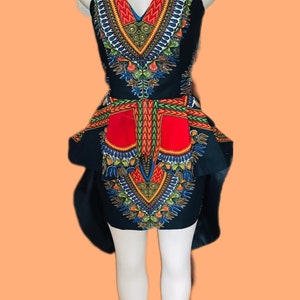 Angelina print midi dress, Angelina fabric, African clothing, African fashion, women dress style, women designs, Par
