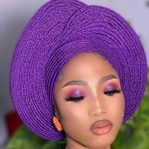 Elegant aso oke autogele, Aso oke clothing, Aso oke styles, Aso oke designs, women fashion, wedding guest party headpiece, African fashion