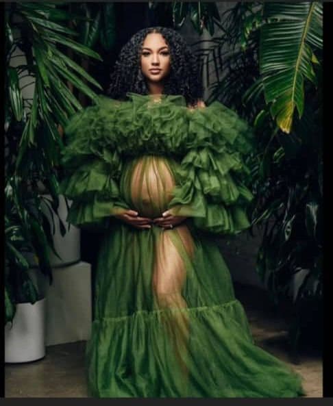 Tulle maternity gown, maternity clothing styles, women fashion, African clothing, African styles, mesh fabric dress, women fashion