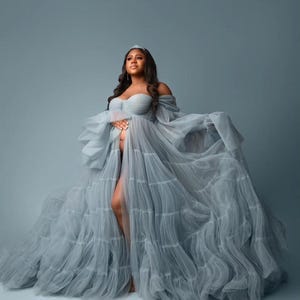 Tulle maternity gown, maternity clothing styles, women fashion, African clothing, African styles, mesh fabric dress, women fashion
