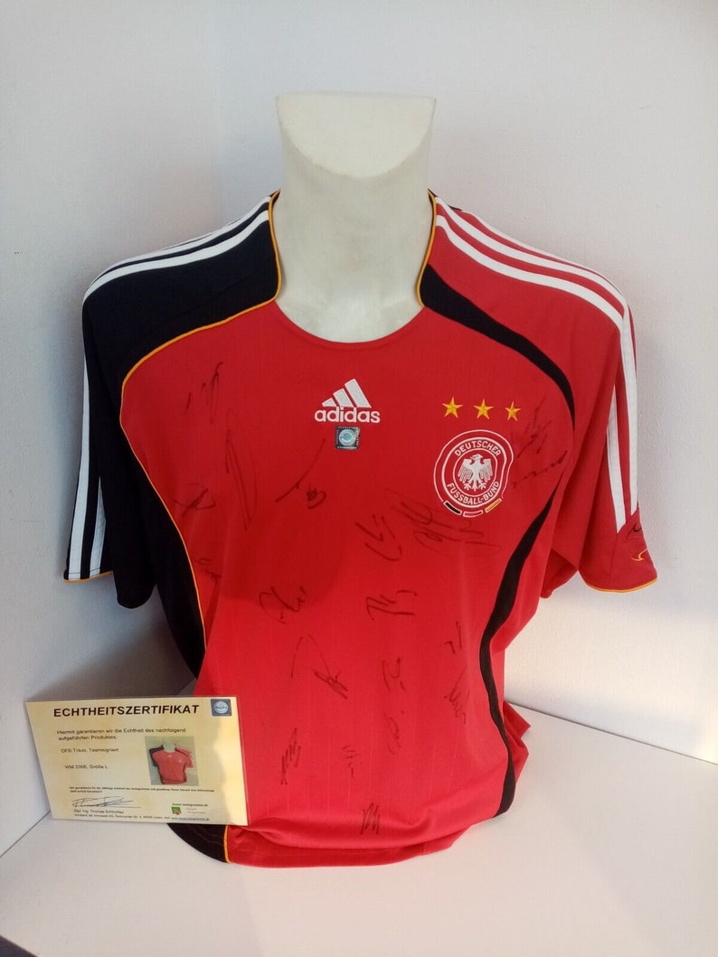 Germany jersey World Cup 2006 team signed autograph football DFB Adidas COA L image 1