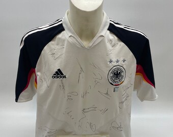 Germany jersey EM 2004 team signed DFB football autograph COA Adidas L