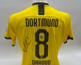 Dortmund MATCHWORN Trikot getragen & signiert von Mahmoud Dahoud BVB Autogramm M