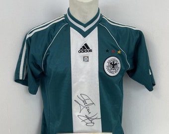 DFB jersey Stefan Kuntz signed autograph Adidas COA Germany 176