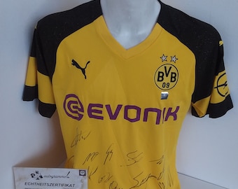 BVB jersey 2018/2019 team signed Borussia Dortmund autograph COA Puma L