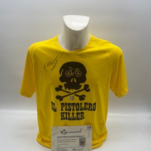 Shirt Andy Schleck signed Tour de France cycling new L