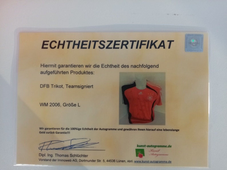 Germany jersey World Cup 2006 team signed autograph football DFB Adidas COA L image 4