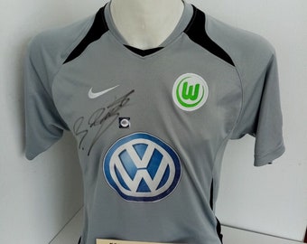 VFL Wolfsburg Shirt Stefan Schnoor signiert Fußball Autogramm Trikot Nike S