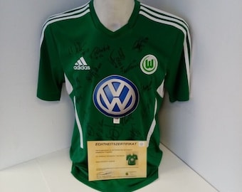 VFL Wolfsburg jersey 2012/2013 team signed Wolves autograph Adidas Bundesliga M