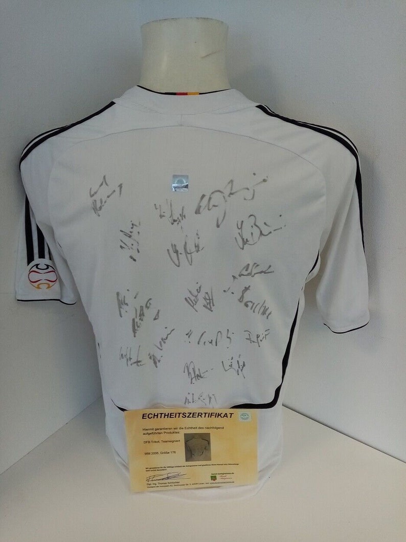 Germany jersey World Cup 2006 team signed autograph football DFB Adidas COA 176 image 1