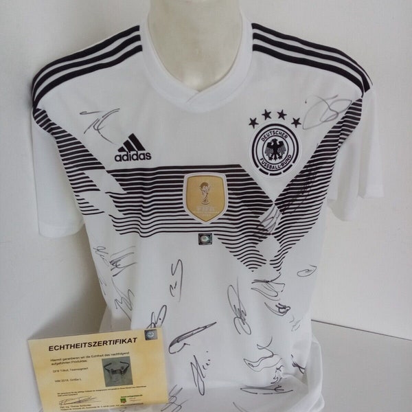 Deutschland Trikot Teamsigniert DFB WM 2018 COA Fußball Weltmeister Adidas Neu L