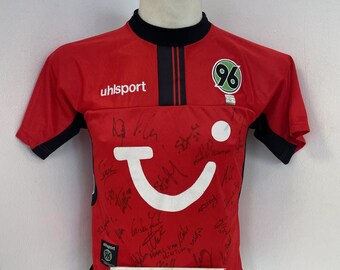 Hannover 96 jersey 2002/2003 team signed football autograph Bundesliga uhlsport 140
