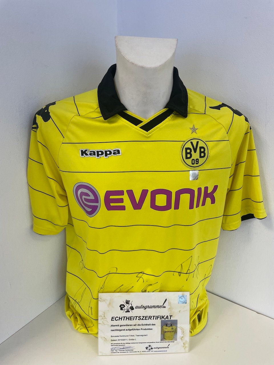 BVB Jersey 2010 2011 Team Signed Borussia Dortmund COA New Kappa L Etsy
