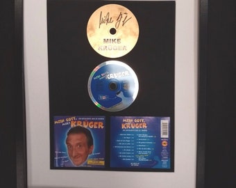 CD / blank Mike Krüger signed with album in the frame Autograph Music New Charts