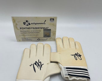 Goalkeeper gloves Bernd Dreher signed autograph Bayern Munich signed COA