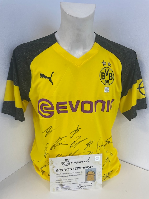 BVB Jersey 2018 2019 Team Signed Borussia Dortmund COA Puma L Etsy UK