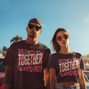 Together Love Shirt Matching Valentine Retro Outfit Custom Couple Tee Honeymoon TShirt Mr and Mrs Gift Wedding Graphic Design